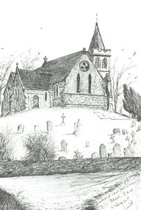 Kirche St. Mary the Virgin, Brook, I.O.W., 2009 von Vincent Alexander Booth