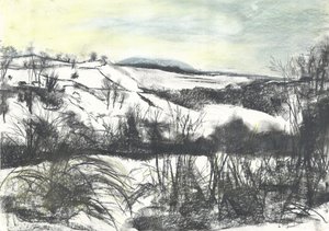 Osmotherley Landschaft im Winterschnee