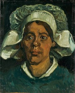Kopf einer Bäuerin mit weißer Haube von Vincent van Gogh