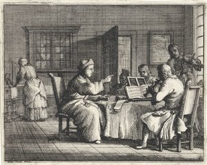 Musiklehrer mit Schülern