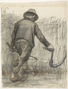 Getreideschneider mit Hut, von hinten gesehen von Vincent van Gogh (signed by artist)