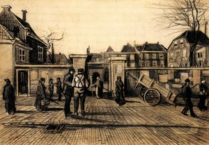 Eingang der Stadsbank van Lening in Den Haag, 1882 von Vincent van Gogh