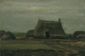 Bauernhof mit Torfstacken von Vincent van Gogh