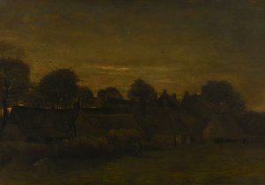 Bauerndorf in der Dämmerung