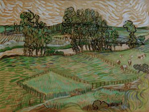 Landschaft mit Brücke über die Oise von Vincent van Gogh