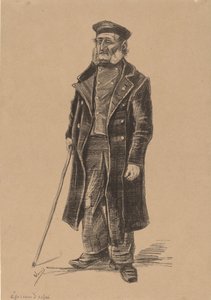 Armenhausbewohner, stehend