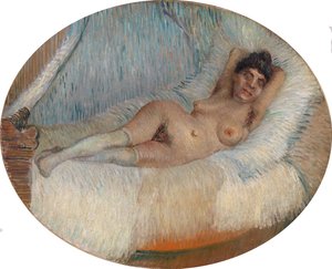 Liegender Akt (Femme nue étendue sur un lit)