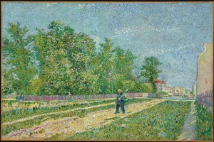Straße am Rande von Paris, Bauer trägt eine Schaufel auf der Schulter, 1887