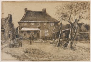 Das Pfarrhaus in Neunen: Von hinten gesehen, mit dem Atelier des Künstlers rechts, ca. 1884