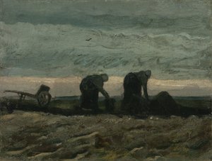 Zwei Frauen auf der Heide von Vincent van Gogh