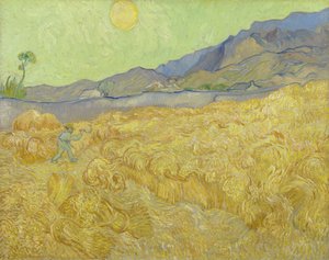 Weizenfeld mit Schnitter