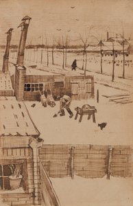 Blick aus dem Fenster von Vincents Atelier im Winter I (1883) von Vincent van Gogh