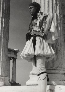 Griechischer Soldat auf der Akropolis, Athen, aus dem 