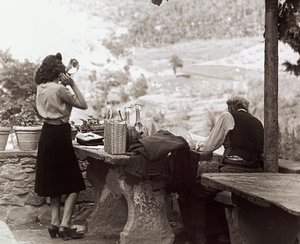 Menschen bei einem Picknick, ca. 1955-60 von Vincenzo Balocchi
