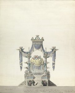 Katafalk für die Kaiserin Katharina die Große von Russland, Vorderansicht, 1796
