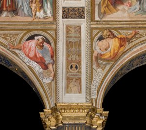 Zentrales Schiff, Plume Zweiter und Dritter Nordspan, Vincenzo Campi 1573, Büsten mit Propheten