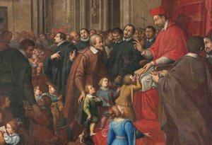 Mailand, Kirche San Francesco da Paola, Fratelli Campi, San Carlo gründet die Schule der christlichen Lehre von Vincenzo and Campi Antonio Campi