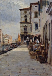 Markt in Chioggia von Vincenzo Caprile