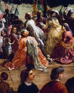 Vittorio Emanuele II bei der Einweihung des Denkmals für Dante auf der Piazza della Signoria in Florenz 1865 (Detail)