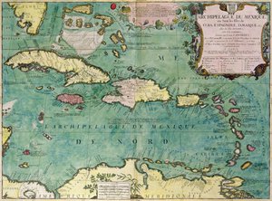 Karte des mexikanischen Archipels von Vincenzo Maria Coronelli