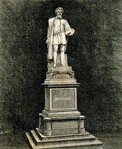 Das Denkmal für Antonio Allegri da Correggio, von Vincenzo Vela (1820-1891), Correggio, Emilia-Romagna, Italien