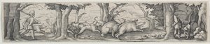 Wildschweinjagd von Virgilius Solis
