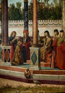 Zyklus des Lebens der Heiligen Ursula (bretonische Prinzessin). Dritte Episode: Die Rückkehr der Botschafter zum König von England (Detail)
