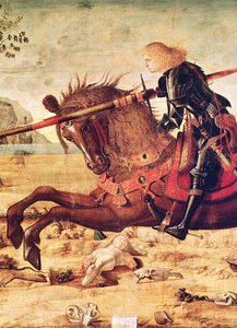 Detail von St. Georg tötet den Drachen, ca. 1502-07 (Detail) von Vittore Carpaccio