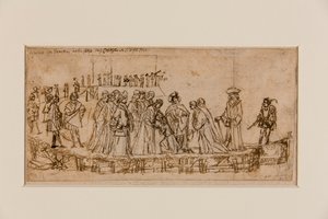 Der englische Prinz Conan verabschiedet sich von seinem Vater