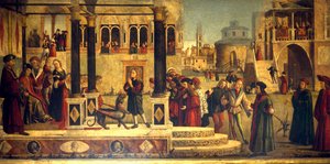 Das Wunder des heiligen Tryphonius, von Vittore Carpaccio (ca. 1465-1525 oder 1526), Schule von San Giorgio degli Schiavoni, Venedig