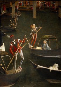 Das Wunder der Reliquie des Heiligen Kreuzes an der Rialtobrücke in Venedig (Detail)