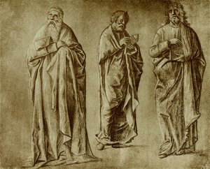 Drei Figurenstudien für Heilige von Vittore Carpaccio