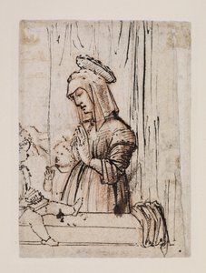 Die Jungfrau, die das Christkind anbetet, mit Johannes dem Täufer, späte 1480er - frühe 1490er Jahre