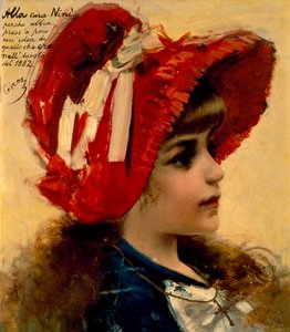 Porträt von Nini von Vittorio Matteo Corcos (1859-1933), Öl auf Leinwand