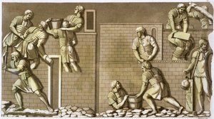 Römische Soldaten bauen ein Fort, ca. 1820-1839