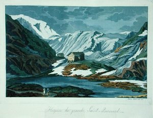 Das Grand St. Bernard Hospiz in der Schweiz, aus 