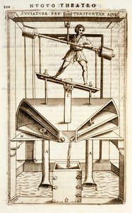 Hydraulische Pumpmaschine zur Wasserbewegung, 1607 von Vittorio Zonca