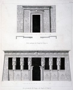 Ein Eingang und Gerüst am Tempel von Tentyris, 19. Jahrhundert von Vivant Denon