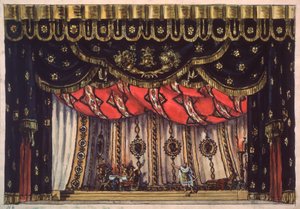 Bühnenbild für das Theaterstück "Der Zerstörer Jerusalems" von Arvid Jarnefelt von Vladimir Alexeyevich Shchuko