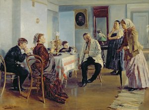 Anstellung eines Dienstmädchens, 1891-92 von Vladimir Egorovic Makovsky