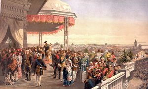 Öffentliche Feierlichkeiten nach der Krönung von Kaiser Alexander III. auf dem Chodynka-Feld