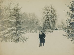 Graf Lev Nikolayevich Tolstoy beim Gehen von Vladimir Grigorievich Chertkov