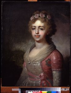 Porträt der Großherzogin Alexandra Pawlowna (1783-1801), Tochter von Kaiser Paul I. von Vladimir Lukich Borovikovsky