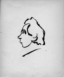 Porträt des Dichters Velimir Khlebnikov 1885-1922, 1913 von Vladimir Mayakovsky