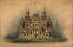 Genehmigter Entwurf des Historischen Museumsgebäudes, 1875 von Vladimir Ossipovitch Sherwood