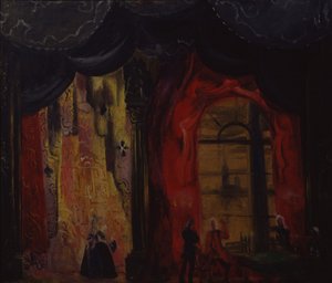 Bühnenbild für die Oper Pique Dame von P. Tschaikowsky, 1944