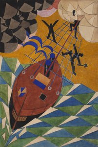 Die Arche. Bühnenbild für das Theaterstück Mystery-Bouffe von Wladimir Majakowski, 1919