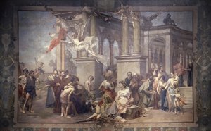 Vorhang im Nationaltheater, Prag, Tschechische Republik, 1883