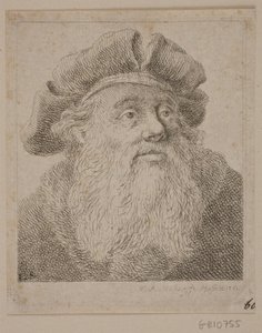 Brustbild eines bärtigen Mannes von W.A. Müller