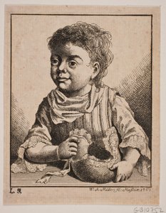 Ein kleines Mädchen, halbe Figur